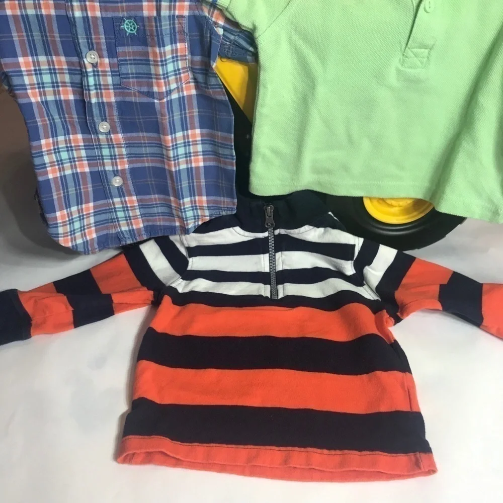 Baby Boy 3 Top Bundle Size 6-9 Months multicolor casual kids clothes